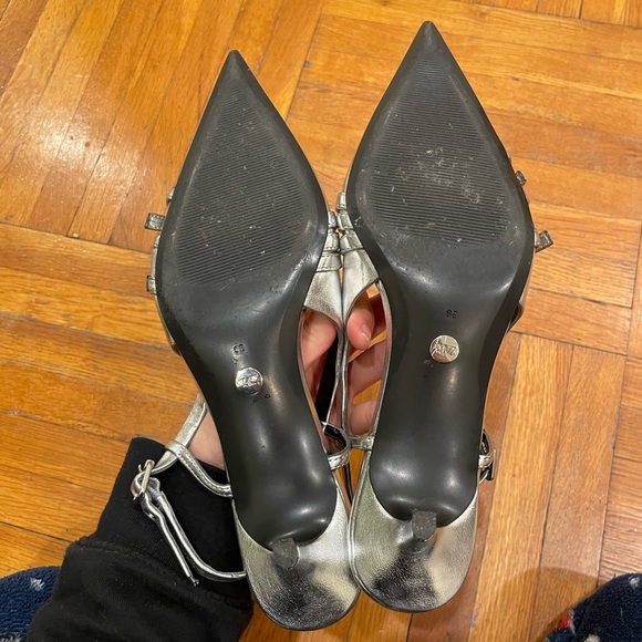 Zara Silver Strappy Slingbacks - Picture 9 of 9